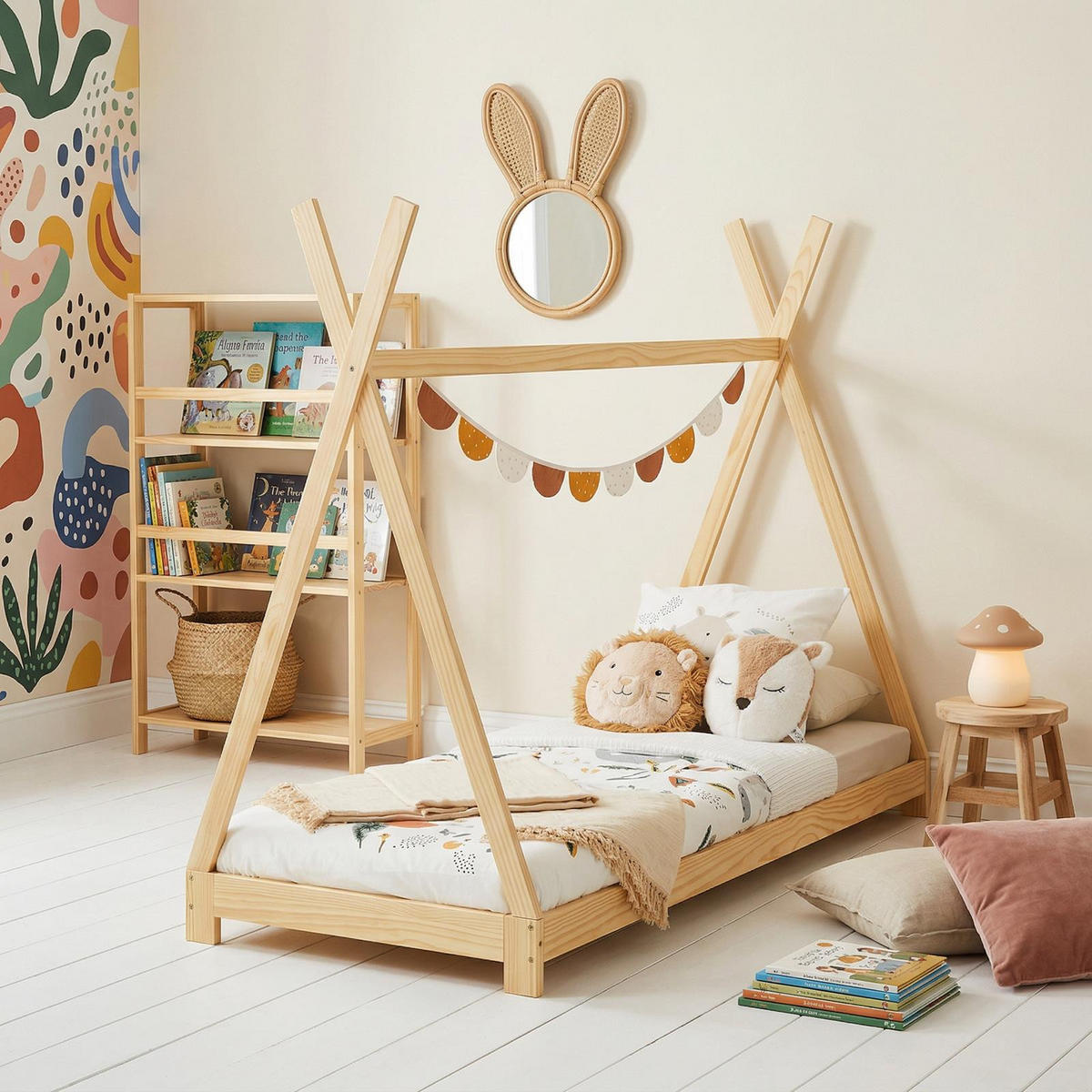 TIPIBETT ELIN 90X190 CM - Naturfarben, Holz (90/190cm) - IDIMEX