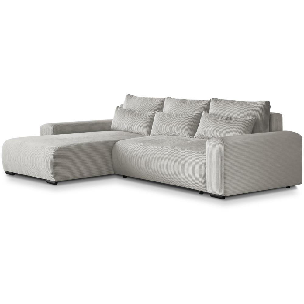 Beautysofa ROHOVÁ rozkládací pohovka Benny béžová, levá