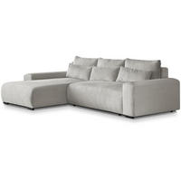 ECKSCHLAFSOFA Benny beige links - Beige/Schwarz, Kunststoff/Textil (271/185cm) - Beautysofa