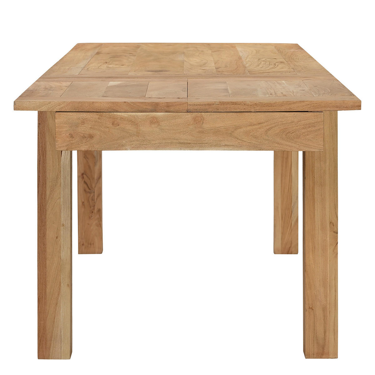 AUSZIEHBARER MASSIVHOLZESSTISCH - Ausziehbar - Akazie - Braun, Holz (80/120/76cm) - home24