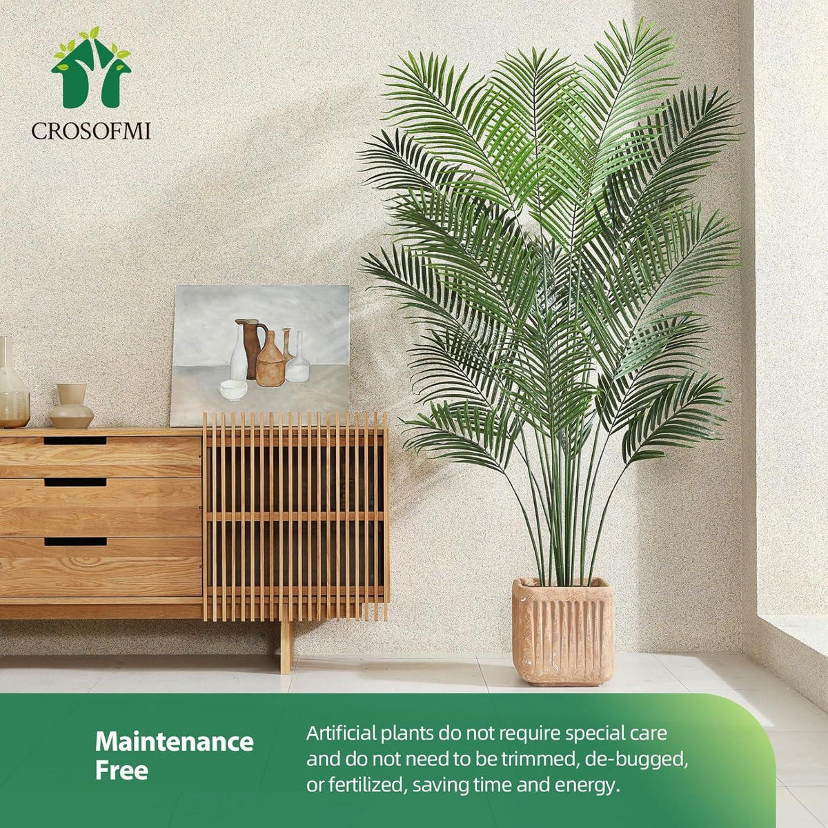KUNSTPFLANZE Palme 190 cm mit Topf - Grün, Kunststoff (132cm)