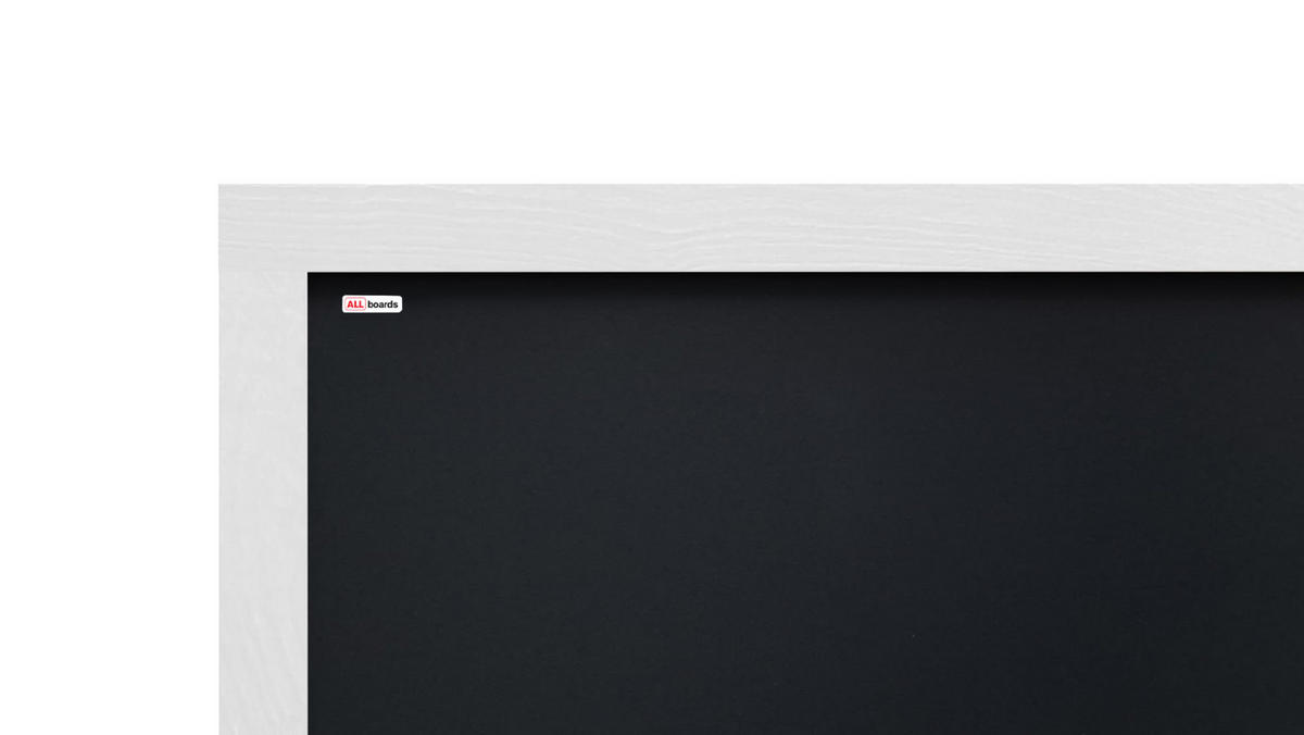 KREIDETAFEL mit weißem Holzrahmen 90x60cm - Schwarz, Holz (90/60/2cm) - ALLboards