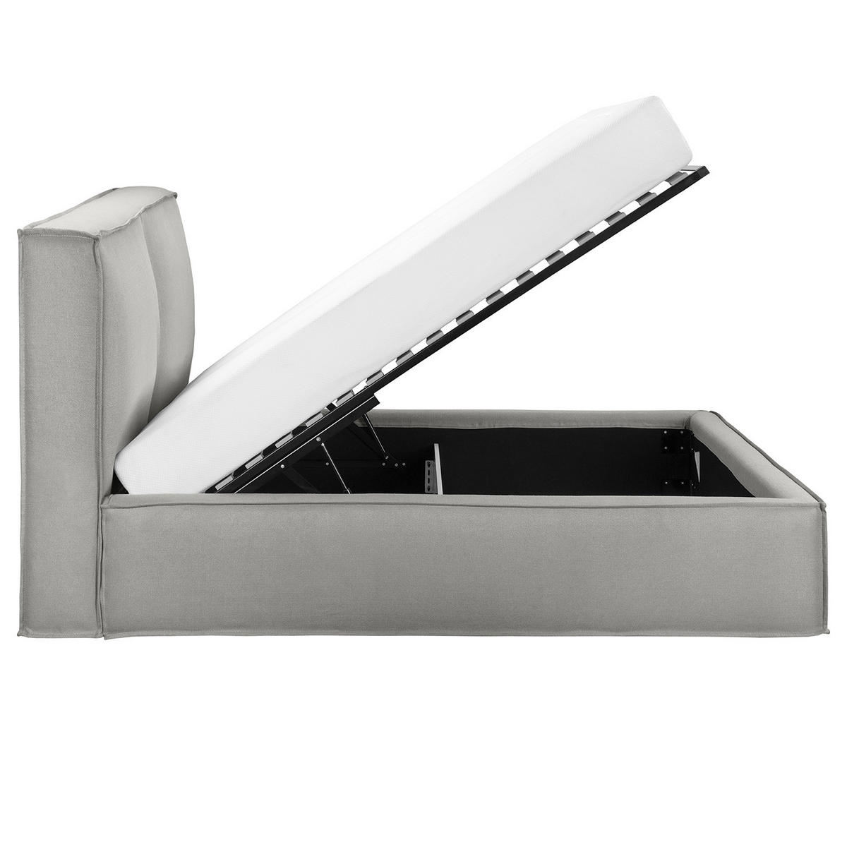 POLSTERBETT - Grau, Textil (140/200cm) - home24