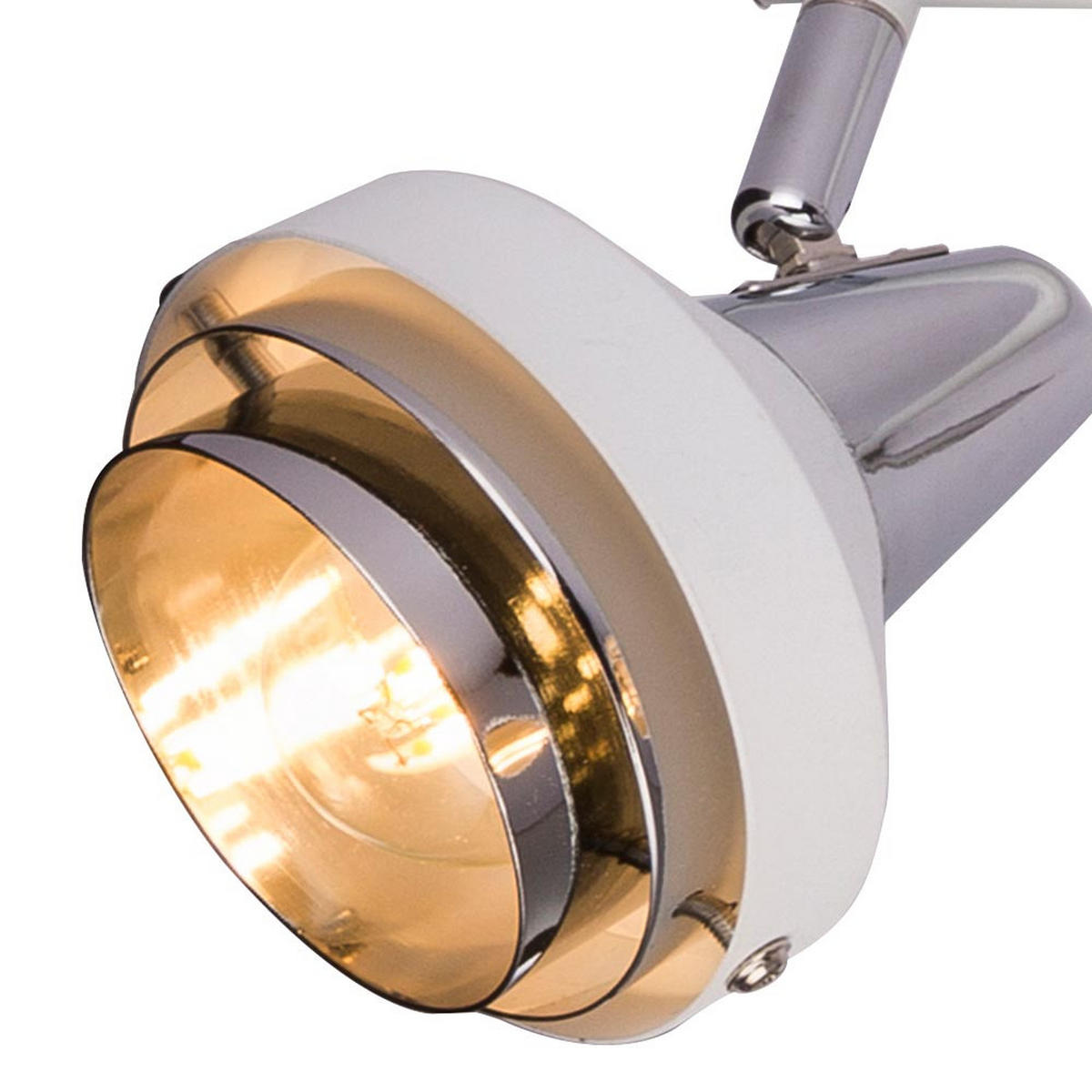 DECKENLEUCHTE RORGE Metall Weiß Chrom - Weiß, Metall (60.5/10/17.5cm) - Globo Lighting