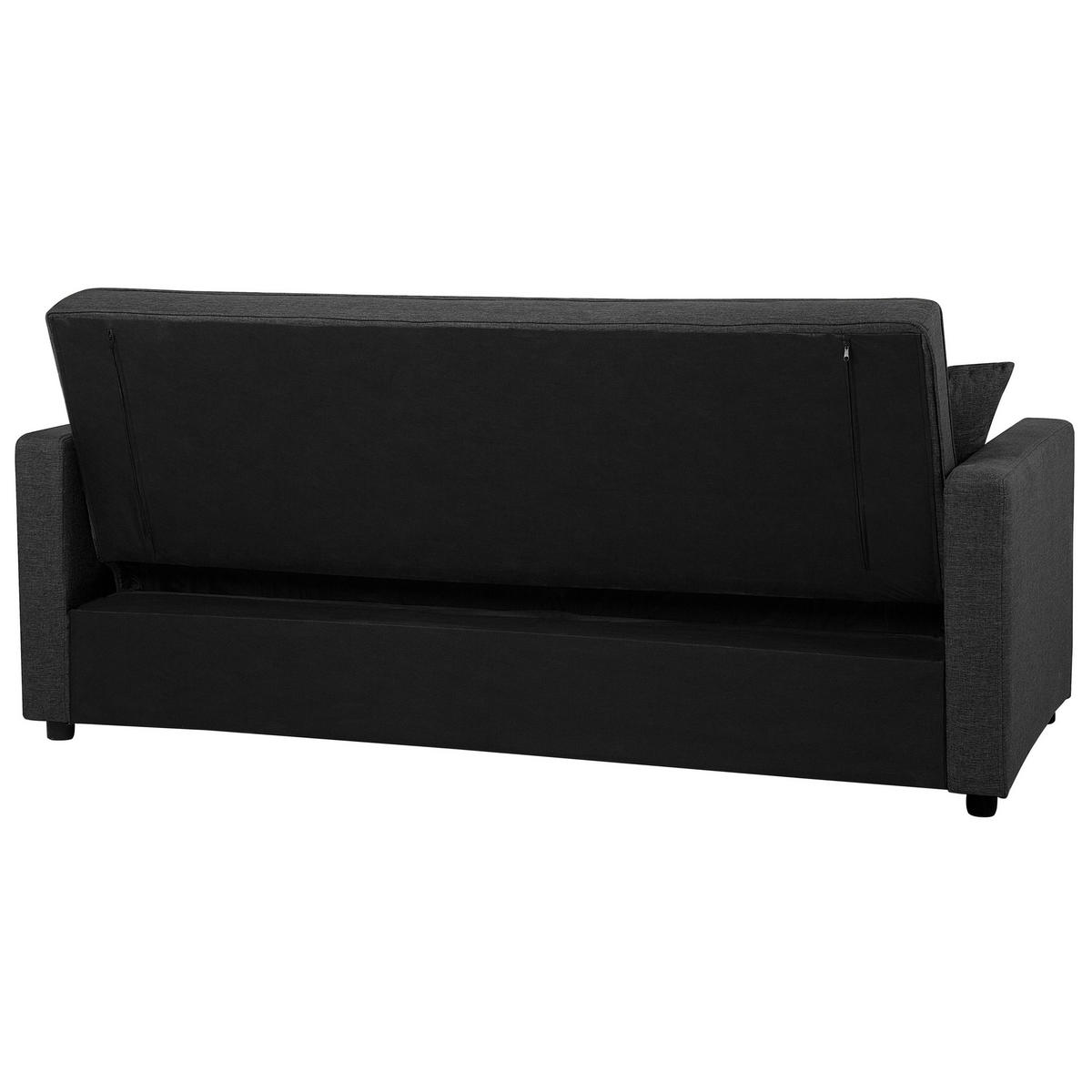 3-SITZER-SCHLAFSOFA Polyester Grau Glomma - Dunkelgrau, Textil (207/95/87cm) - Beliani