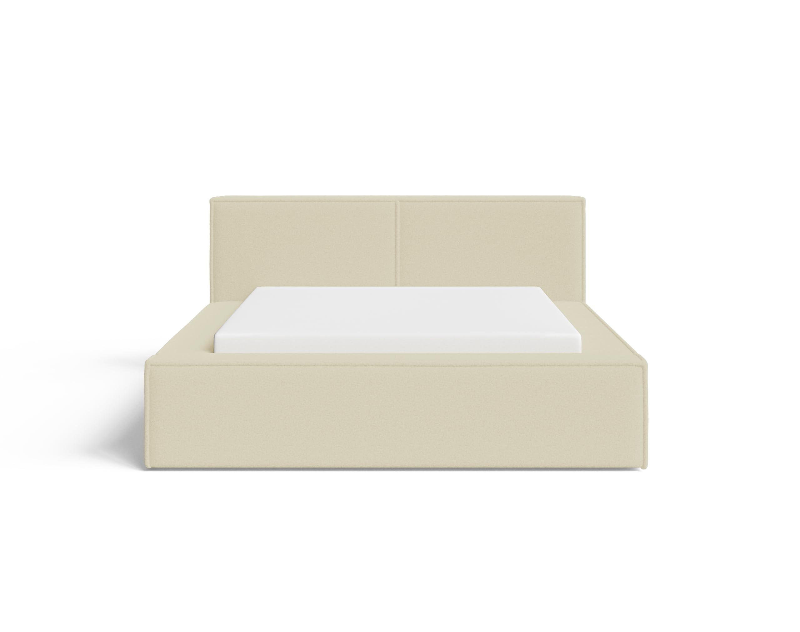 POLSTERBETT 180x200 mit Bettkasten, Lattenrost und Kopfteil, Eleganter Bouclé-Stoffbezug Beige - Beige, Holz (180/200cm) - Chilly