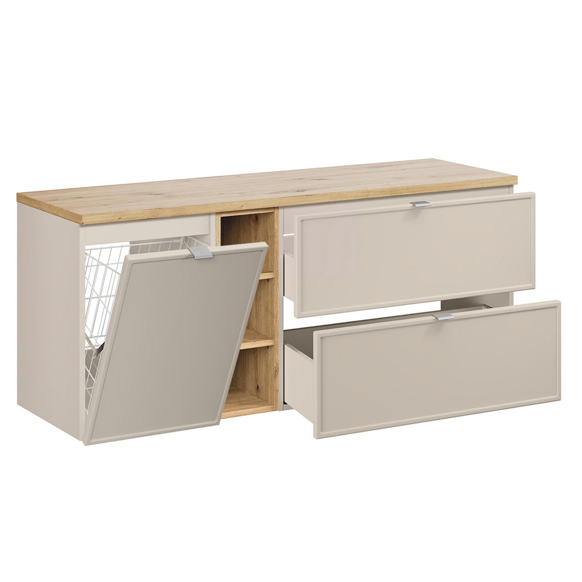 SKŘÍŇKA POD UMYVADLO 140.6cm Alba Kašmír - béžová, kompozitní dřevo (140.6/59/46cm) - Petits-meubles