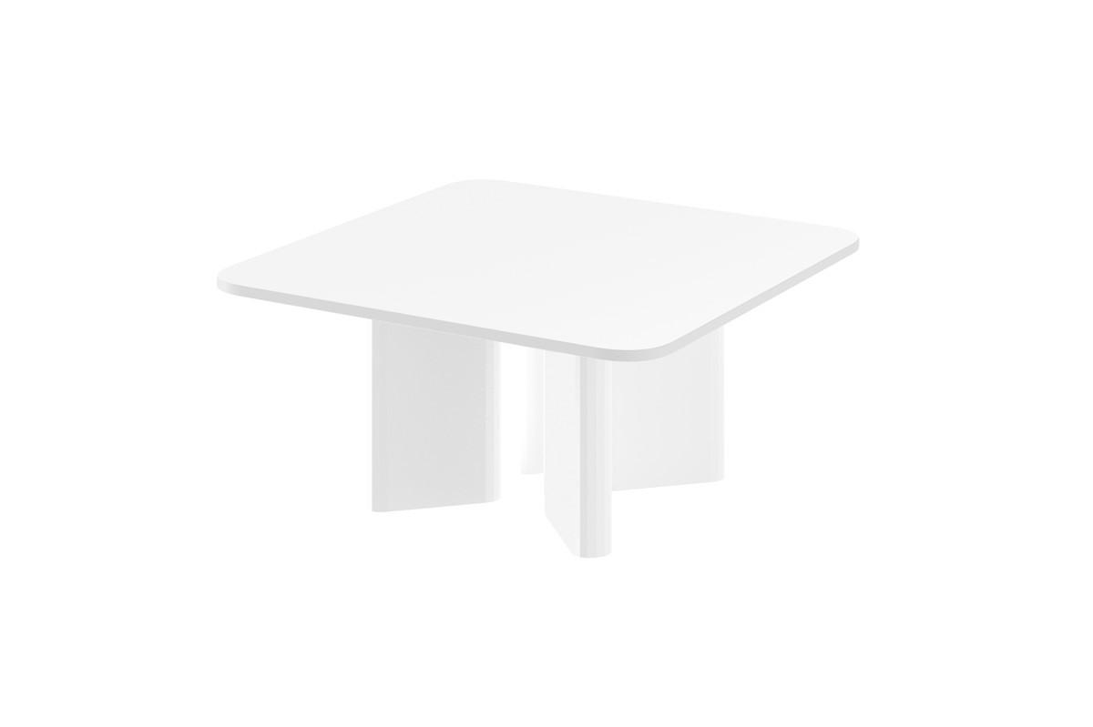 designimpex Couchtisch Weiß Hochglanz 80x50x80 cm
