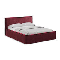 POLSTERBETT mit Bettkasten und Lattenrost 160x228 Rot - Rot/Weinrot, Kunststoff/Textil (140/200cm) - Makamii