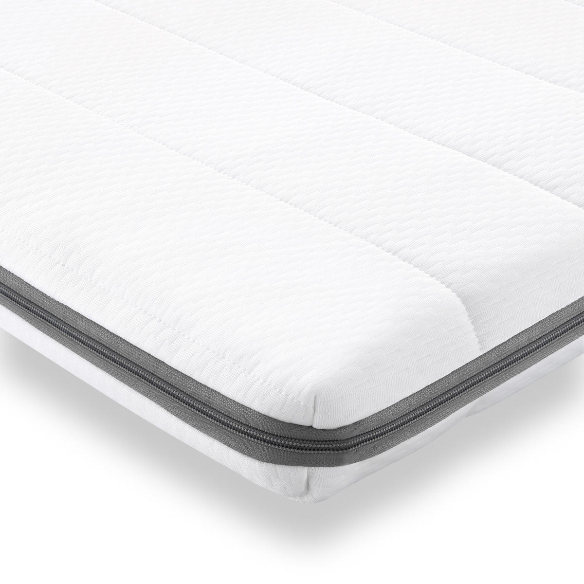TOPPER 90x200 - Matratzenauflage für Top-Liegekomfort - Kaltschaum - Topper atmungsaktiv, Höhe 5cm - Weiß, Textil (200/90cm) - Sleepneo