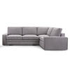 ECKSOFA L Form Treville Grau 296/196/94 cm – Rechts, mit Bettkasten und Schlaffunktion - Schwarz/Grau, Kunststoff/Textil (296/196cm) - AX Living