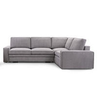 ECKSOFA L Form Treville Grau 296/196/94 cm – Rechts, mit Bettkasten und Schlaffunktion - Schwarz/Grau, Kunststoff/Textil (296/196cm) - AX Living