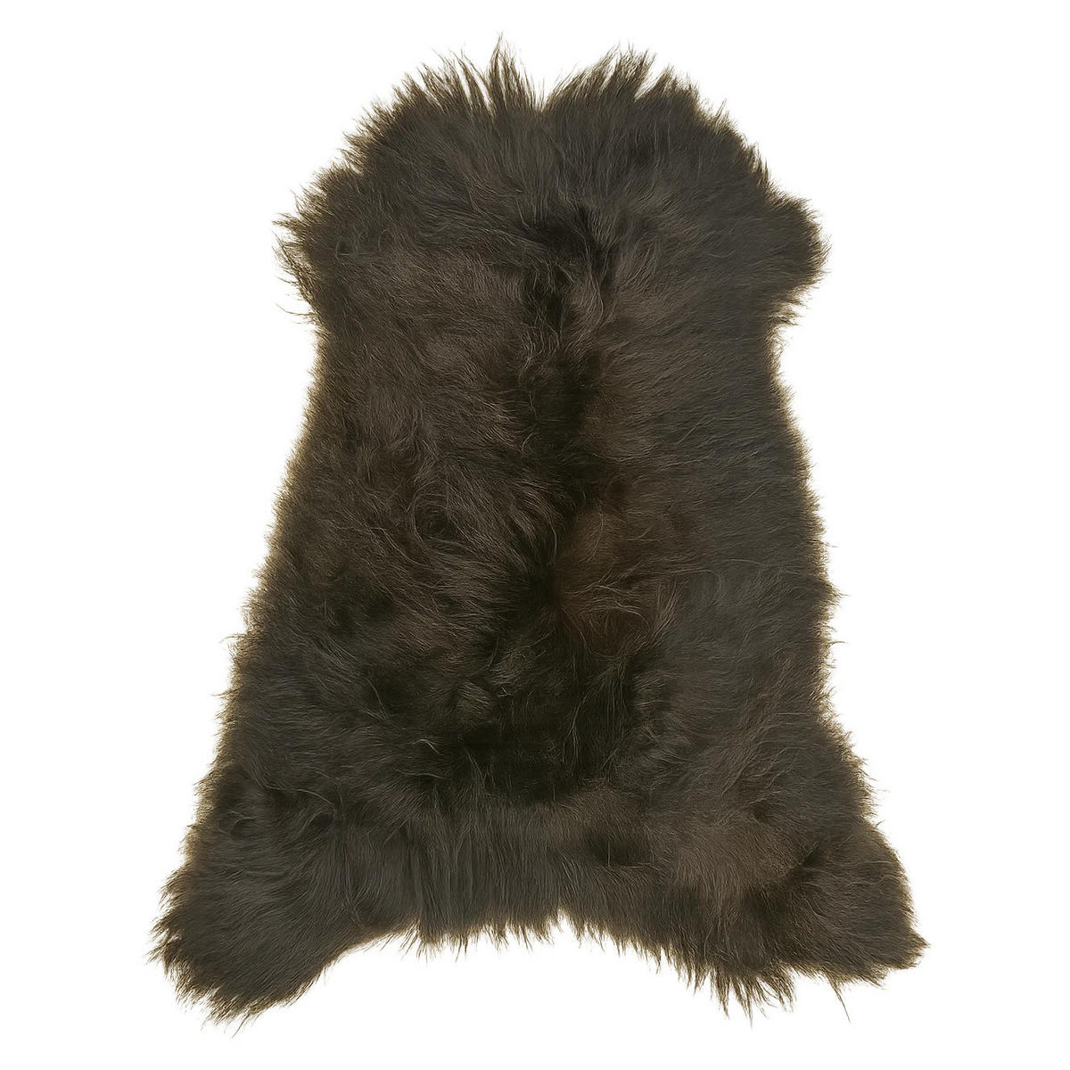 SCHAFFELL Island Langhaar – Dunkelbraun ca. 110 cm - Dunkelbraun, Fell (60/110cm)