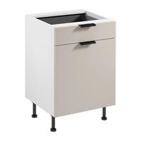 UNTERSCHRANK D60S1 P/L AX – Sorento Weiß Beige – Weiß / Beige - Beige/Weiß, Holzwerkstoff (60/87/52cm) - ROYAL24_MARKT