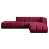 ECKSOFA modulares Sofa Zuvon-L1 - 296x177x70 cm Bordeauxrot - Bordeaux, Holzwerkstoff/Textil (296/177cm) - ALTDECOR