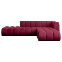 ECKSOFA modulares Sofa Zuvon-L1 - 296x177x70 cm Bordeauxrot - Bordeaux, Holzwerkstoff/Textil (296/177cm) - ALTDECOR