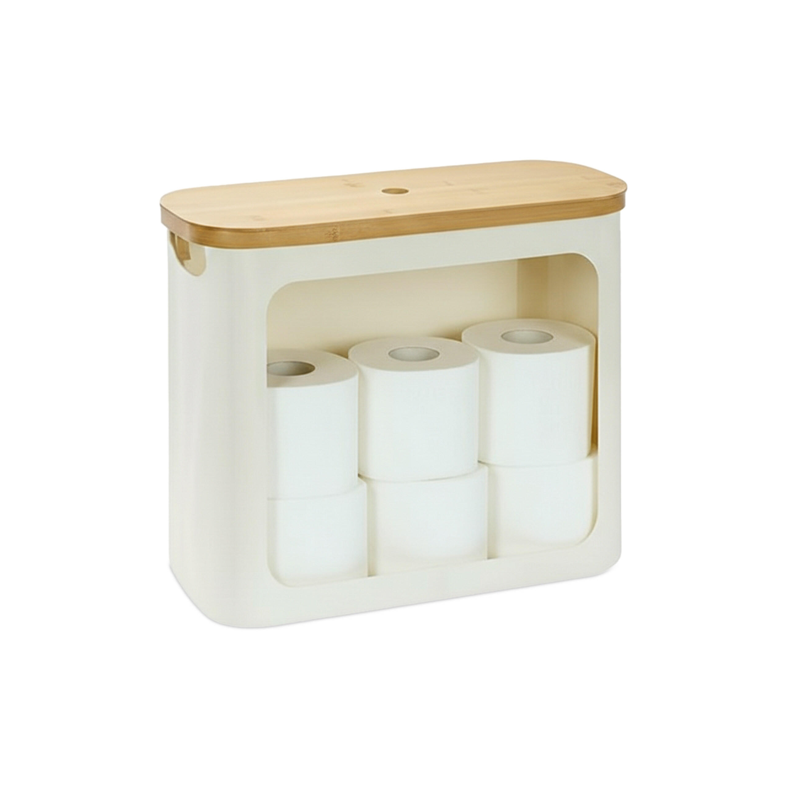 TOILETTENPAPIER-AUFBEWAHRUNG - Beige, Holz/Kunststoff (43/36/17cm) - Relaxdays