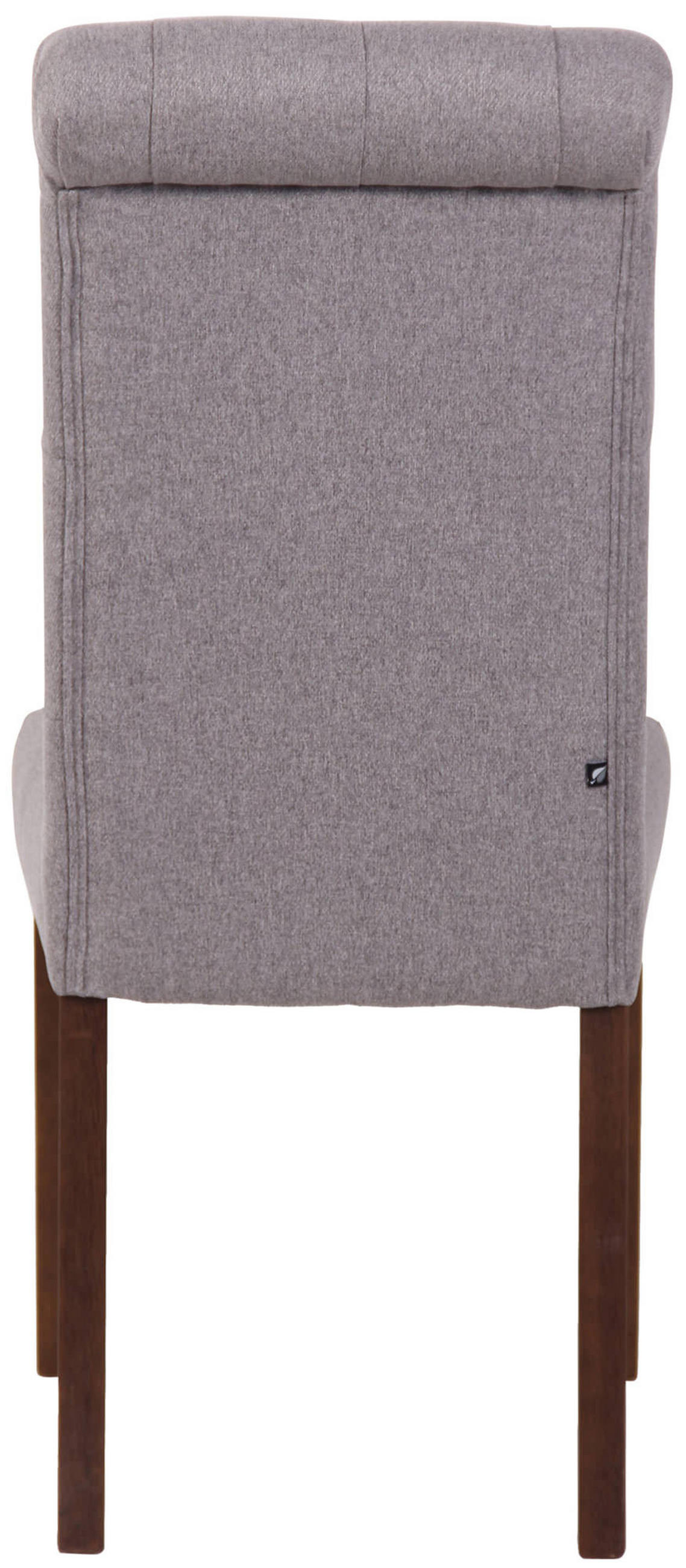 ESSZIMMERSTUHL Lisbon Stoff, Gestell Kautschukholz Braun Grau - Braun/Grau, Holz/Textil (45/98/63cm) - TPFLiving