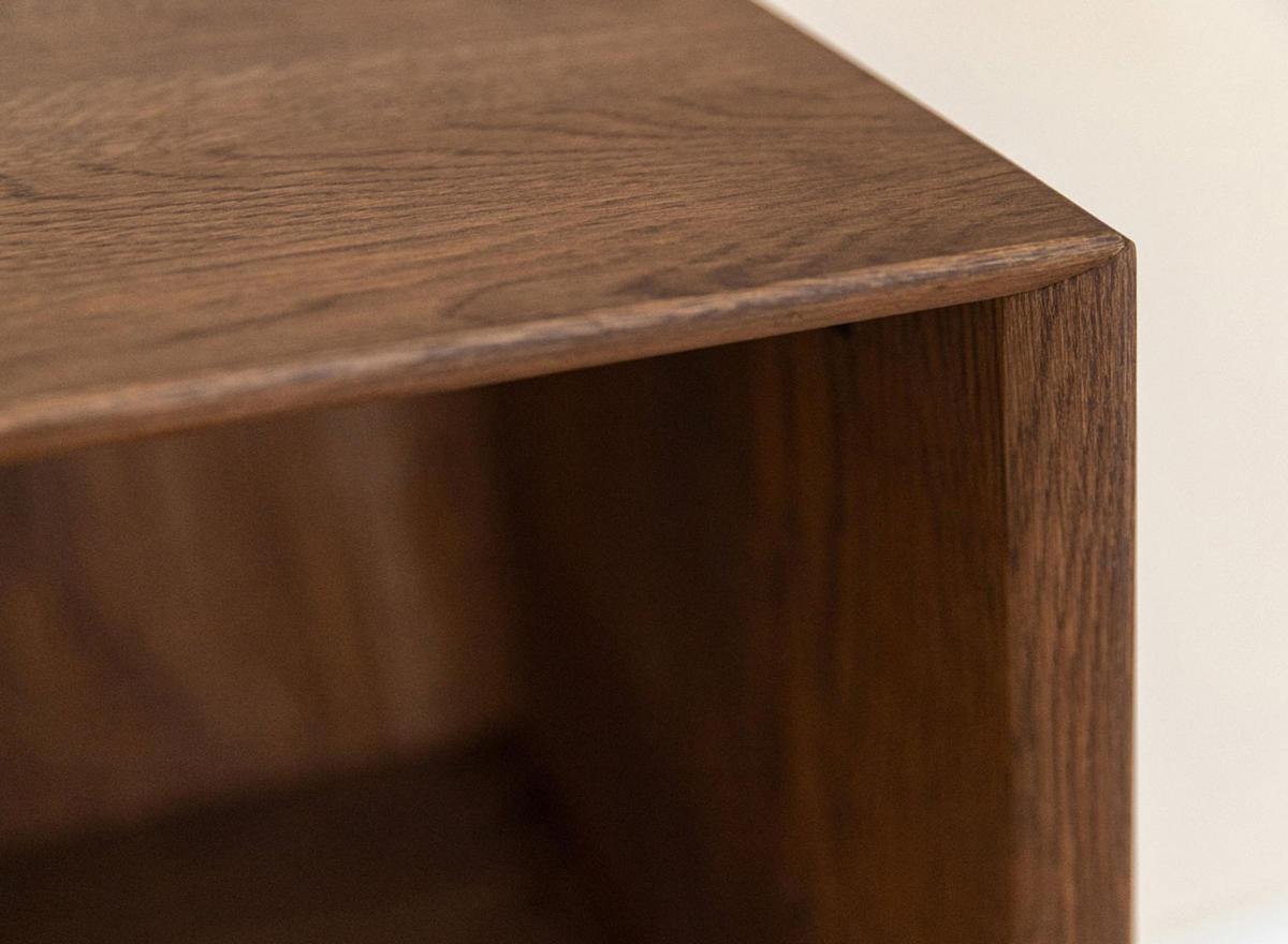 LOWBOARD Modern Loft Eiche Tabak 160 / 50 / 54cm - Dunkelbraun/Schwarz, Holz/Metall (160/54/50cm) - Feldmann-Wohnen