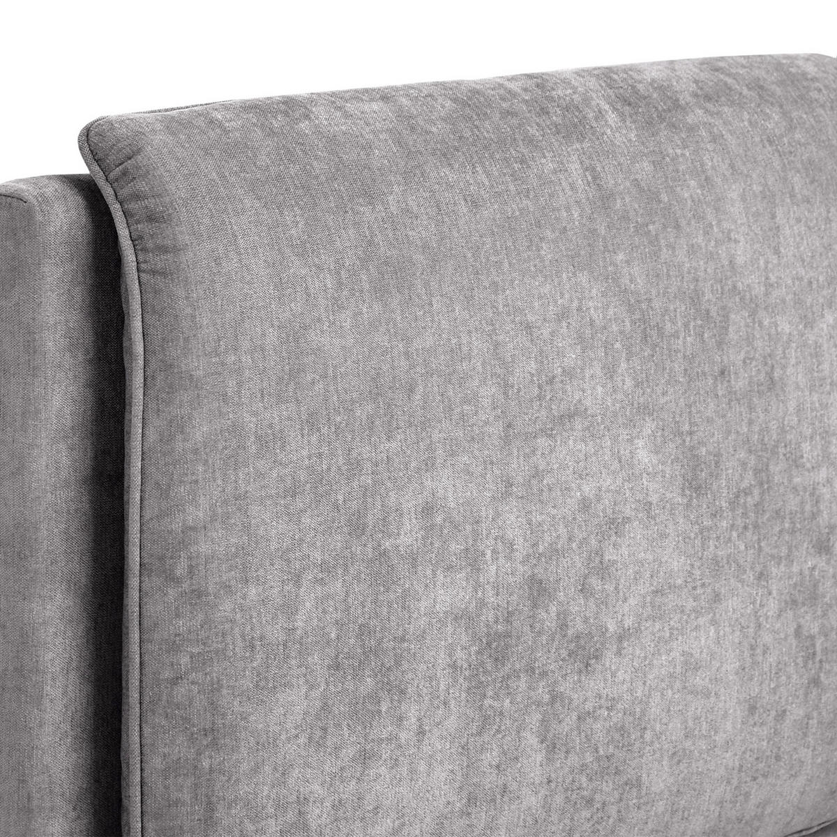 ČALOUNĚNÁ POSTEL Nuit, dvoulůžko 160x200 cm bez matrace, žinylková látka, šedá - šedá, textil (160/200cm) - Beautysofa