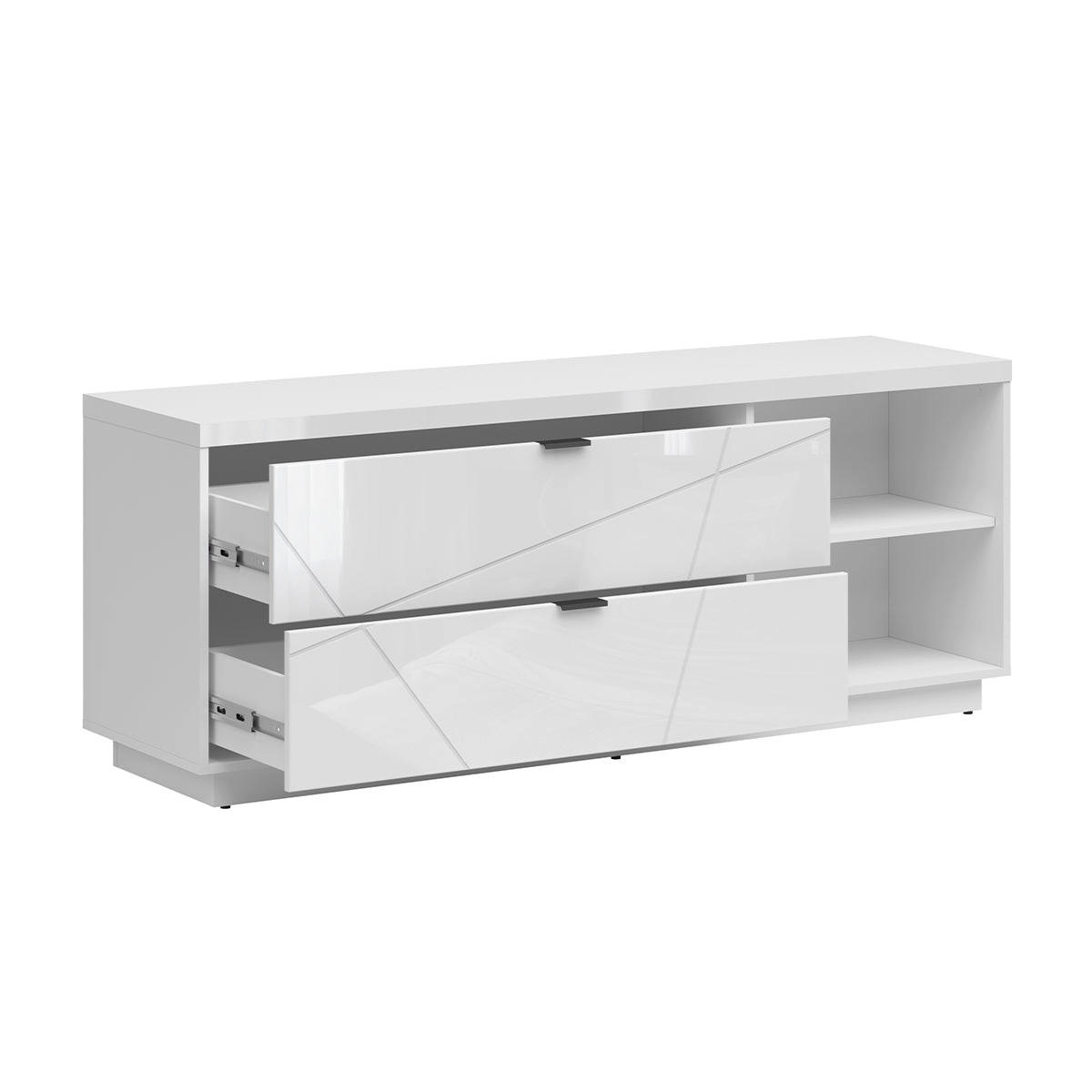 TV-MÖBEL Sven Weiß - Weiß, Holzwerkstoff (156/61/43cm) - Petits-meubles