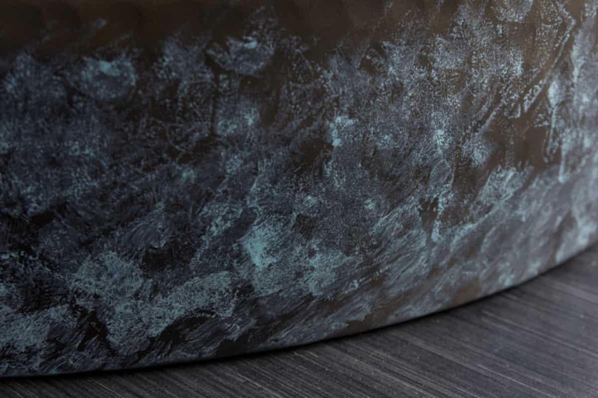 COUCHTISCH ORIENT III Metall Gold 60 cm - Blau/Goldfarben, Metall (60/60/31cm) - riess-ambiente