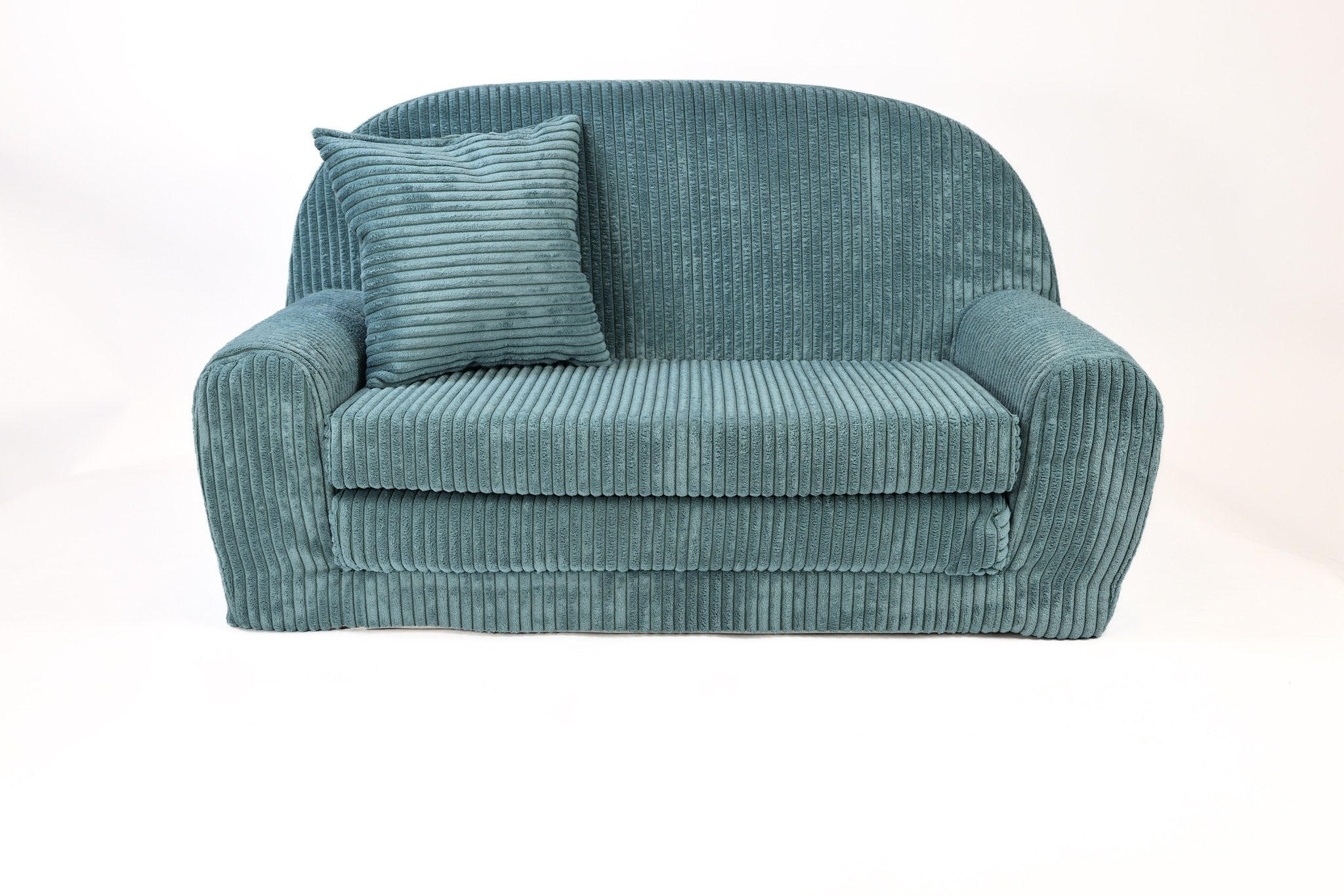 KINDERSOFA MINI aus Kuschel-Cord in Türkis - Türkis, Textil (78/45/40cm) - Fortisline