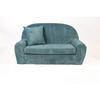 KINDERSOFA MINI aus Kuschel-Cord in Türkis - Türkis, Textil (78/45/40cm) - Fortisline