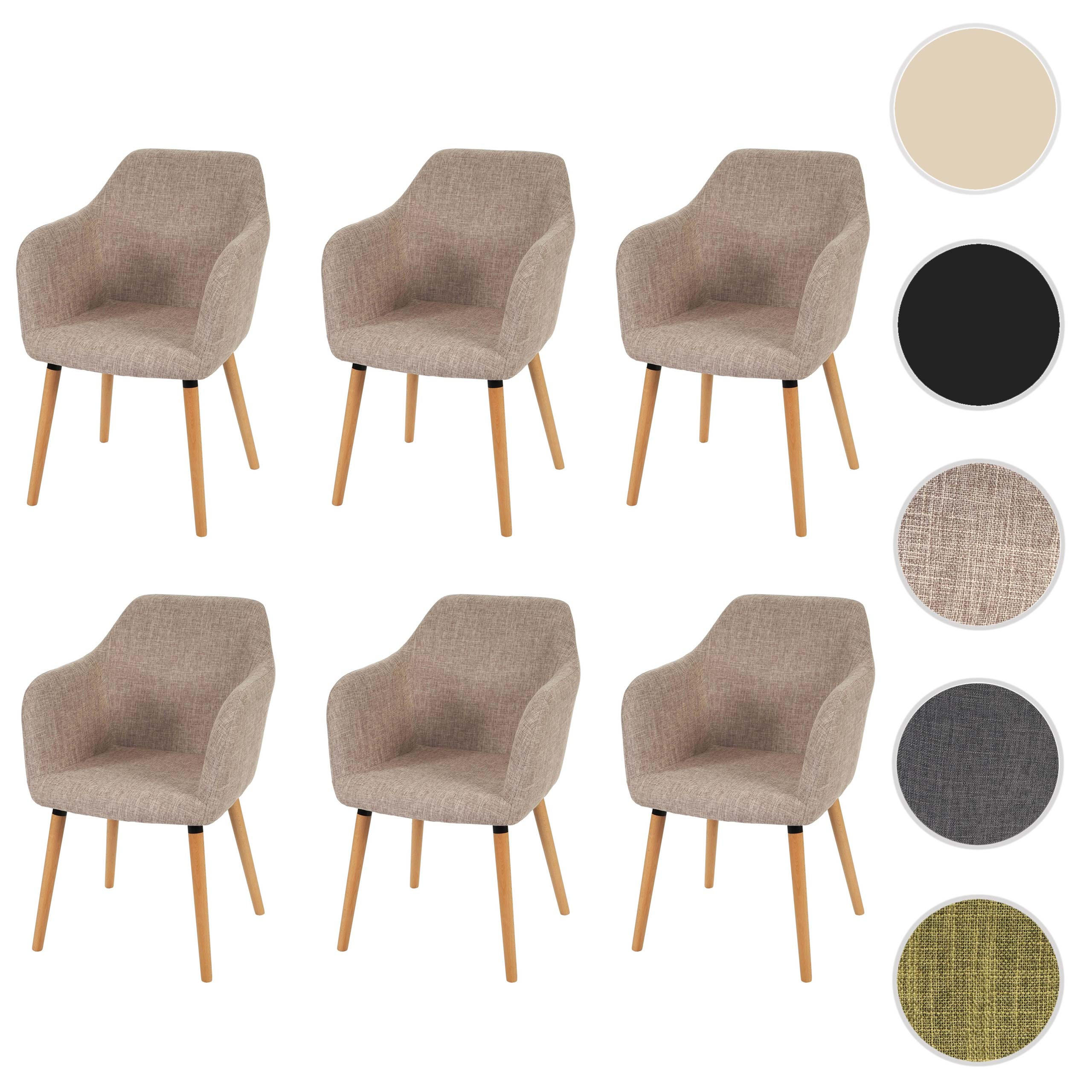 ESSZIMMERSTUHL Beige, Grau 6er-Set - Beige/Grau, Textil (58/88/64cm) - MCW