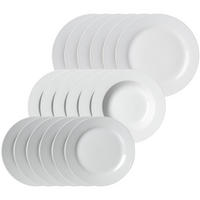 TELLER-SET Bianco weiß 18er Set - Weiß, Keramik (2/2/2cm) - Ritzenhoff Breker