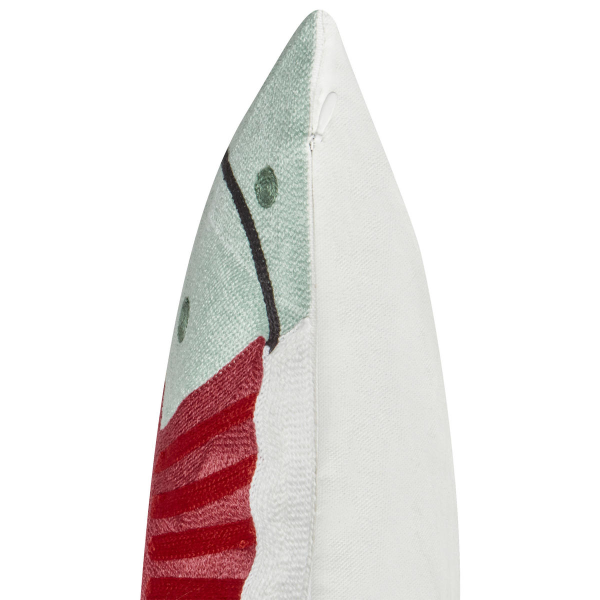 Dekokissen 2er-Set Rot 45/45 cm Cupcake - Rot/Weiß, Naturmaterialen (45/45cm) - Beliani