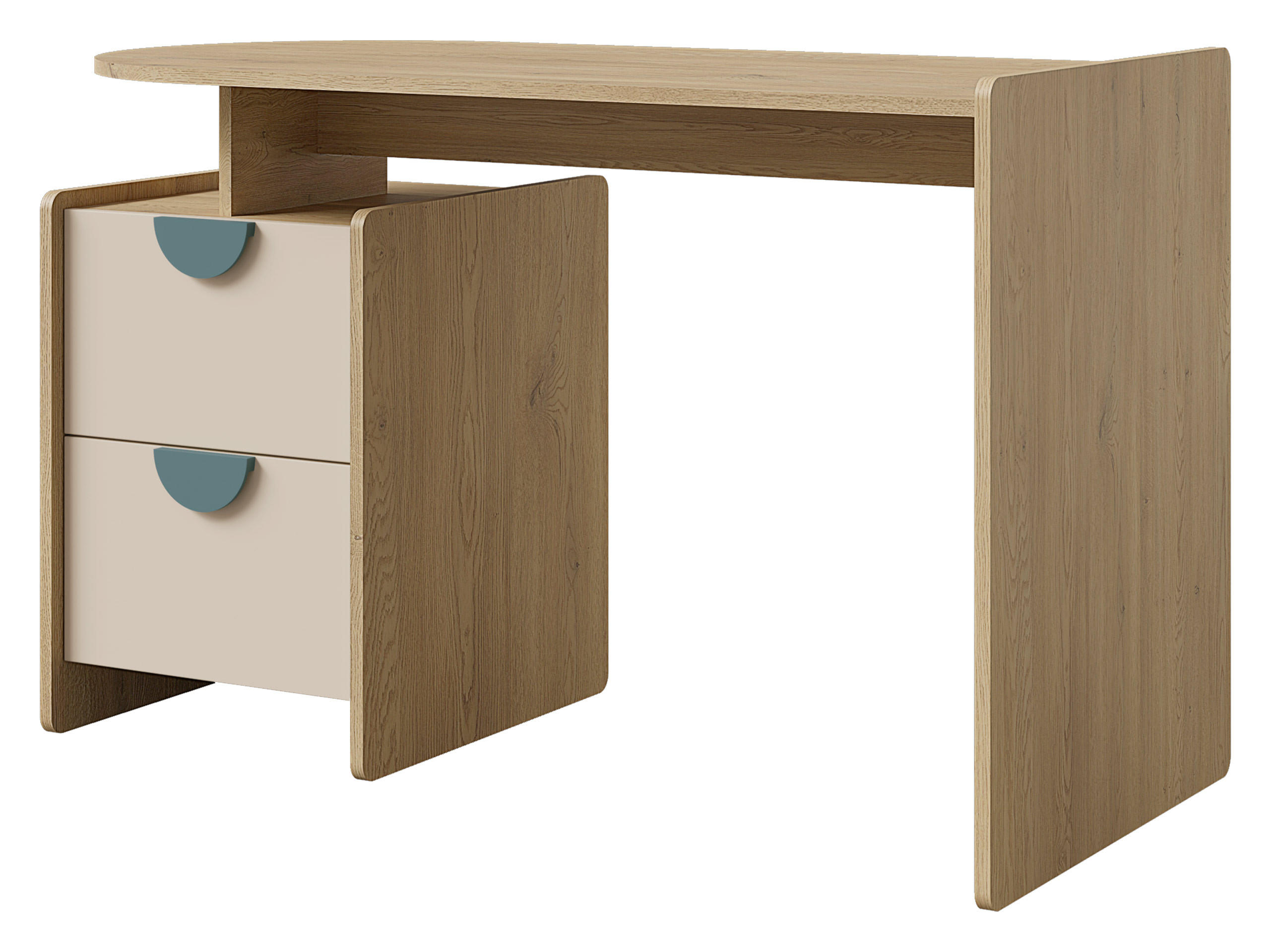 KINDERSCHREIBTISCH Lexi 2S 12 L / P - Blau/Eichefarben, Holzwerkstoff/Kunststoff (121/78/60cm) - MIRJAN24