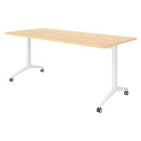 SEMINARTISCH klappbar & fahrbar 80/180/75 cm in Ahornfarben/Weiß - Ahornfarben/Weiß, Holzwerkstoff (80/180/75cm) - bümö