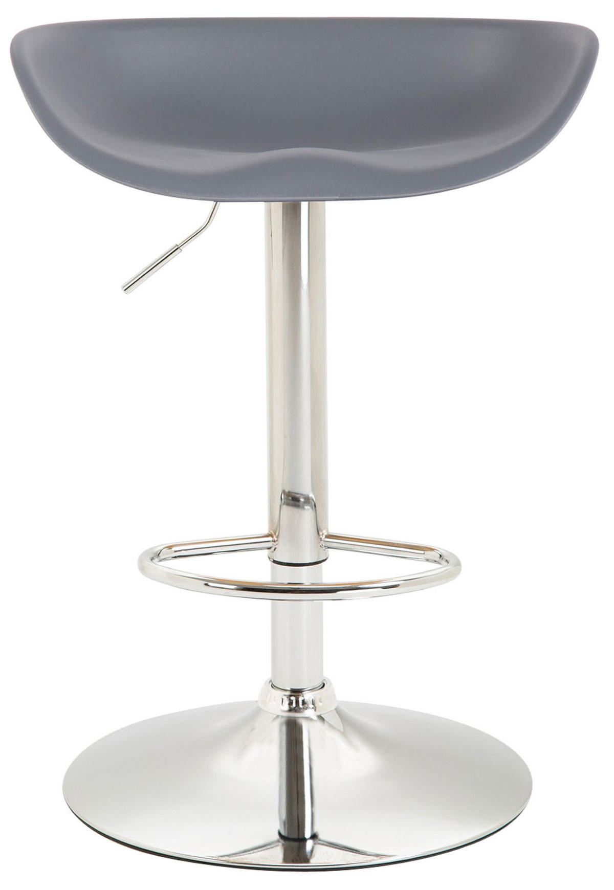 BARHOCKER Kunststoff grau - Chromfarben/Grau, Kunststoff/Metall (52/67/43cm) - CLP