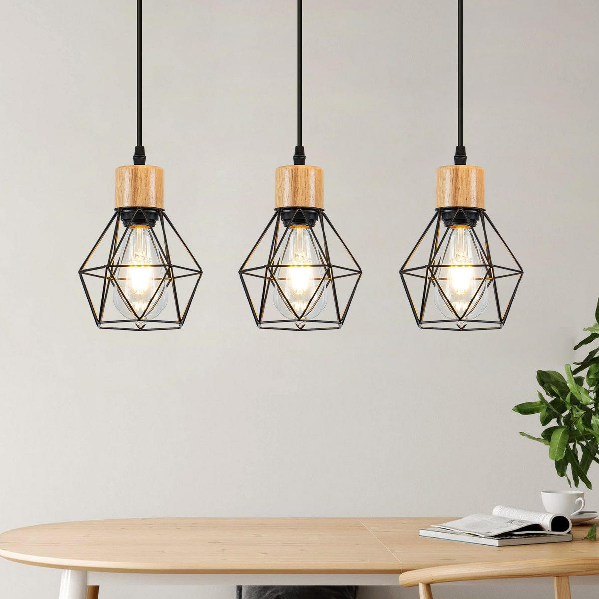 PENDELLEUCHTE BERG Ⅲ 43/15/146 cm - Schwarz, Metall (43/15/146cm) - Nettlife