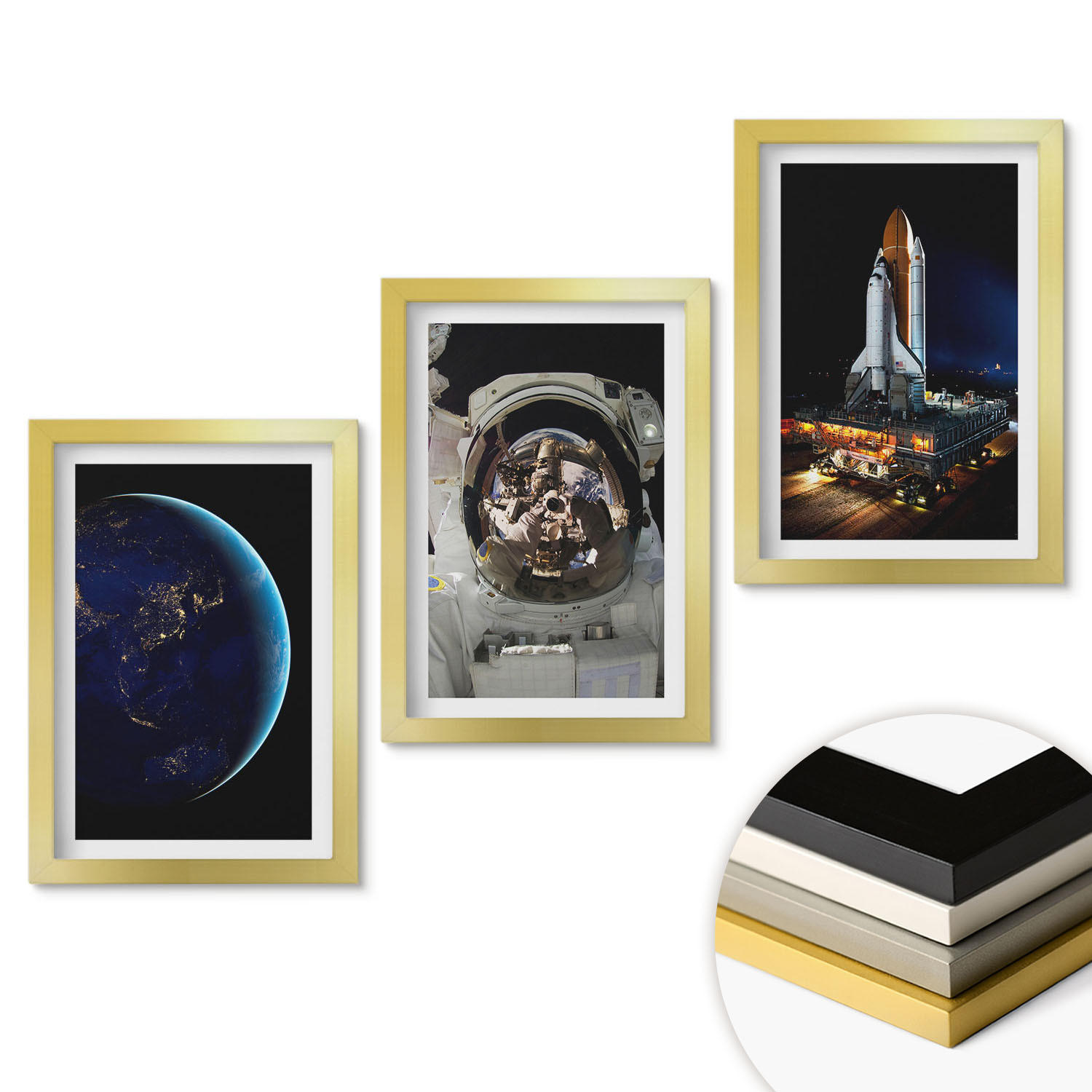 ArtPrintCave Wandbilder Gold 20x30 cm