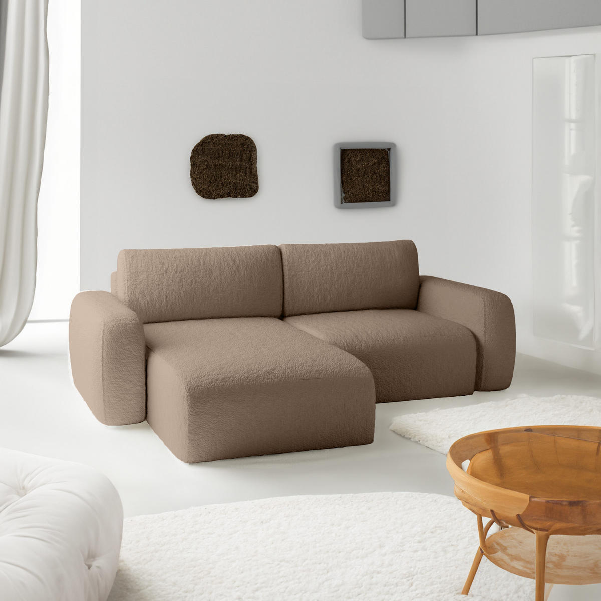 ECKSOFA Varde mini Universelle Antilope (Anthology 4) - Braun, Textil (148/257cm) - Fedve