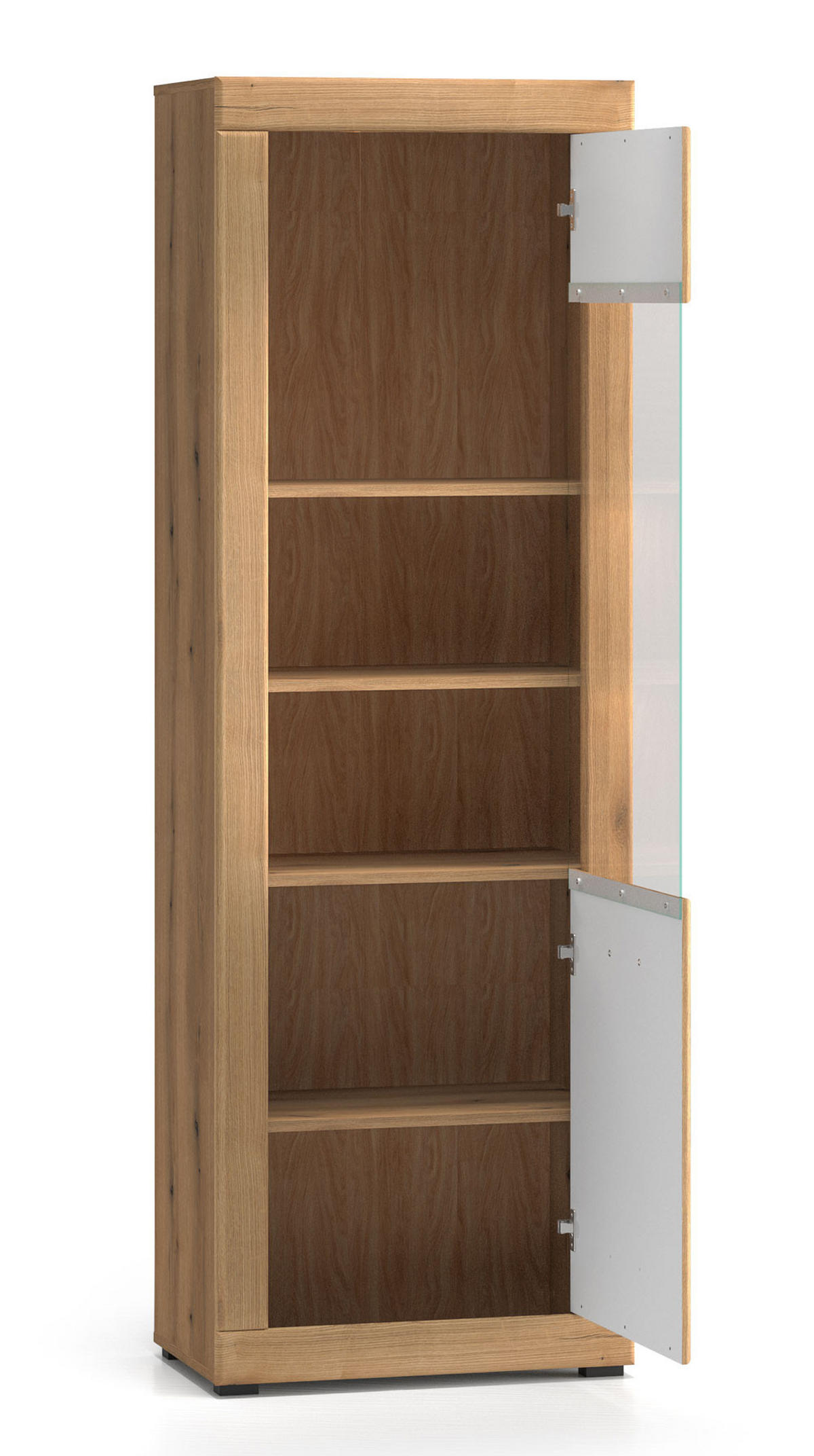 VITRINE Dora Evoke Eiche 65 / 40 / 195 cm - Eichefarben/Braun, Holz/Holzwerkstoff (65/195/40cm) - Feldmann-Wohnen