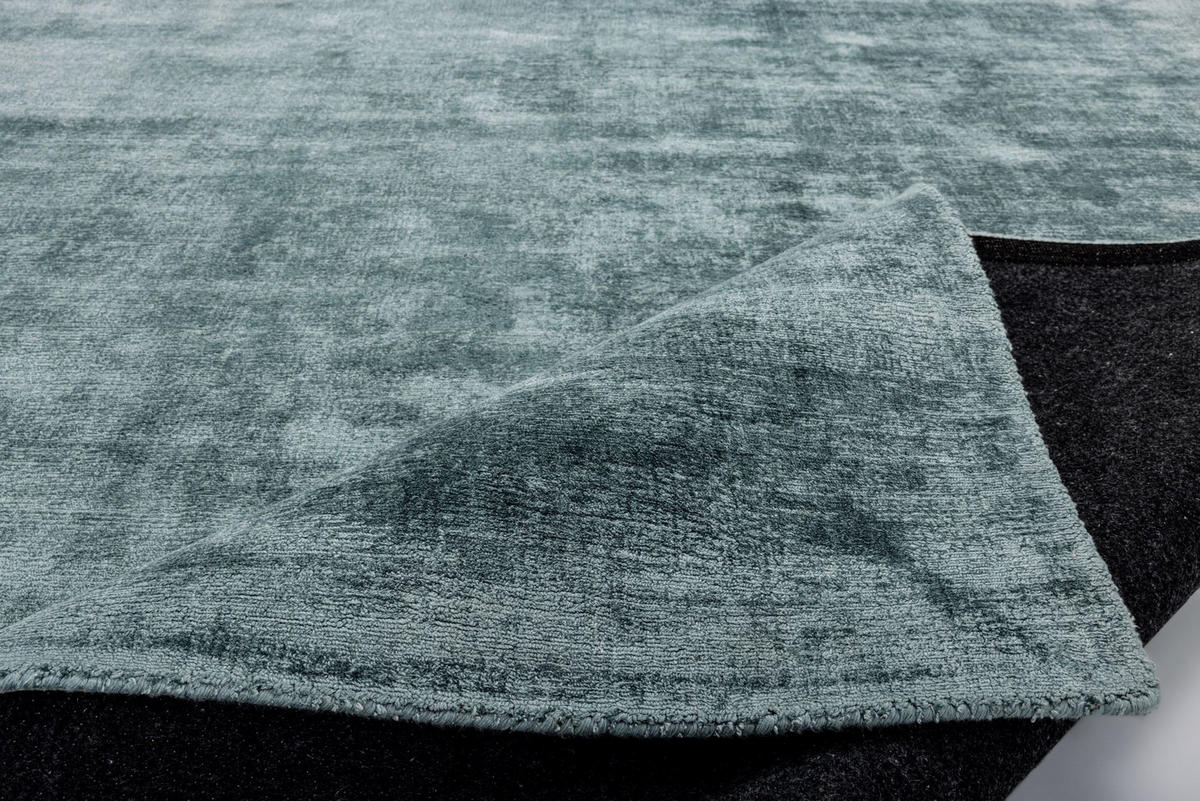 VISKOSETEPPICH Star 240x340 cm - Türkis, Textil (240/340cm) - THEKO
