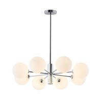 HÄNGELEUCHTE Nicolea, Weiß/Silber, 122cm - Silberfarben, Glas (77/77/122cm) - KOSILUM