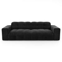 SOFA 4-SITZER Samt Dunkles Anthrazit 230cm - Anthrazit, Textil (230/45/32cm) - Sia Home