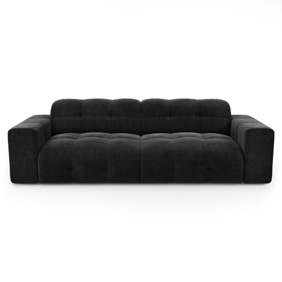 SOFA 4-SITZER Samt Dunkles Anthrazit 230cm - Anthrazit, Textil (230/45/32cm) - Sia Home