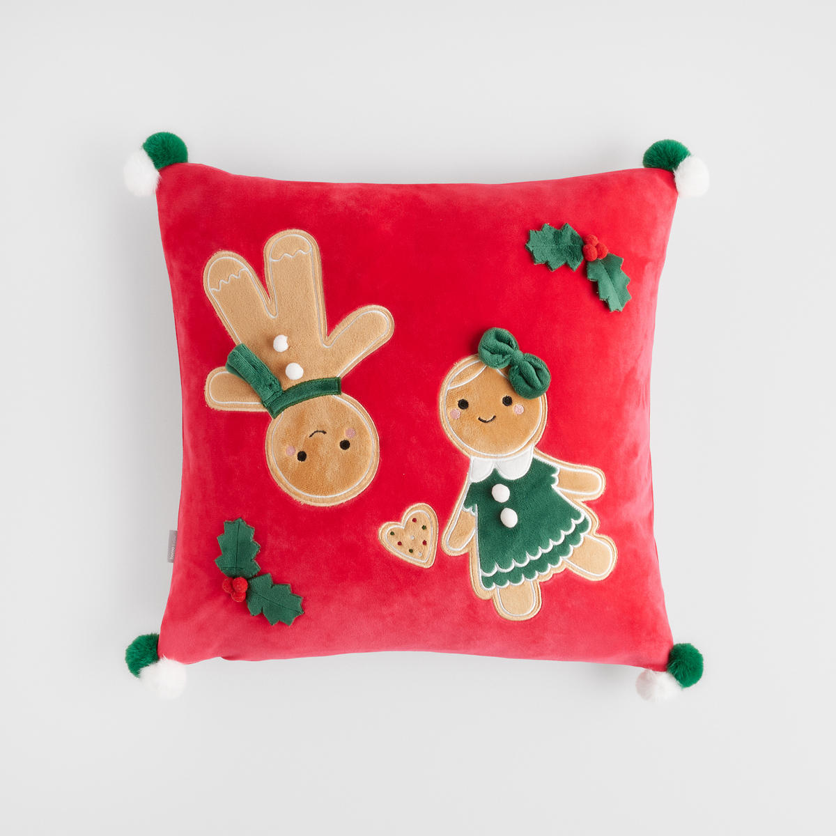WEIHNACHTS-KISSENBEZUG Gionni 45x45cm, Rot, Polyester - Rot, Kunststoff (45/45cm) - home&you