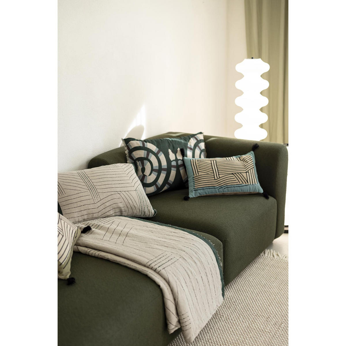 TAGESDECKE Zeff Kori abgrund 85 x 200 cm - Blau, Textil (85/200cm) - Vivaraise