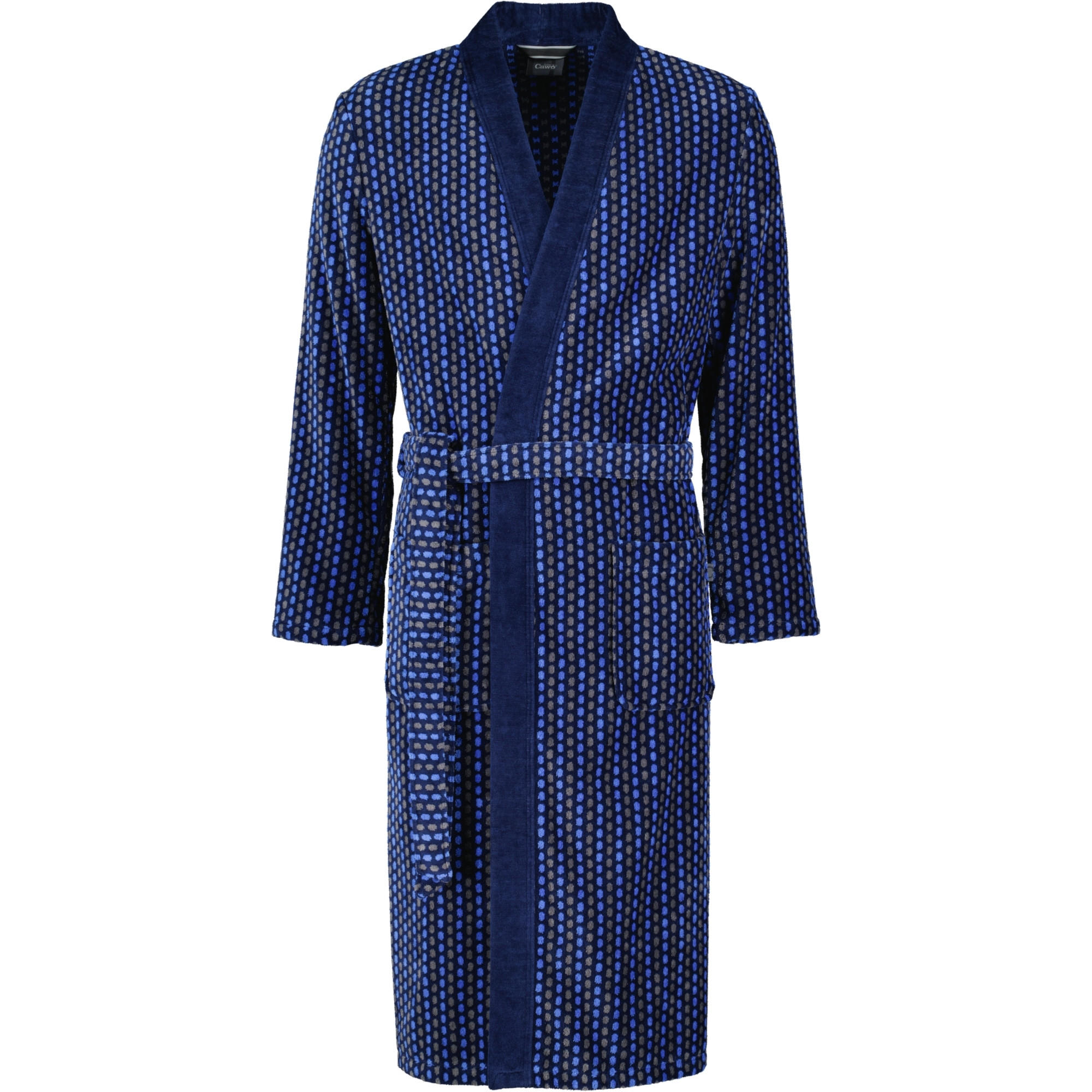 BADEMANTEL HERREN KIMONO GRAPHIC 4851 BLAU - 11 - Blau, Textil (Mnull) - Cawoe