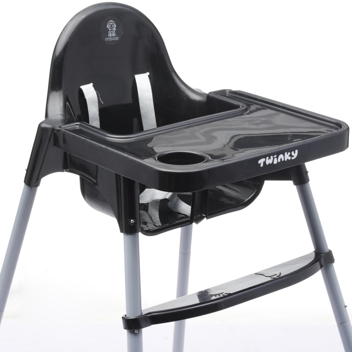 HOCHSTUHL Baby ECO mit Liegefunktion Schwarz - Schwarz, Kunststoff (56/89/58cm) - Twinky