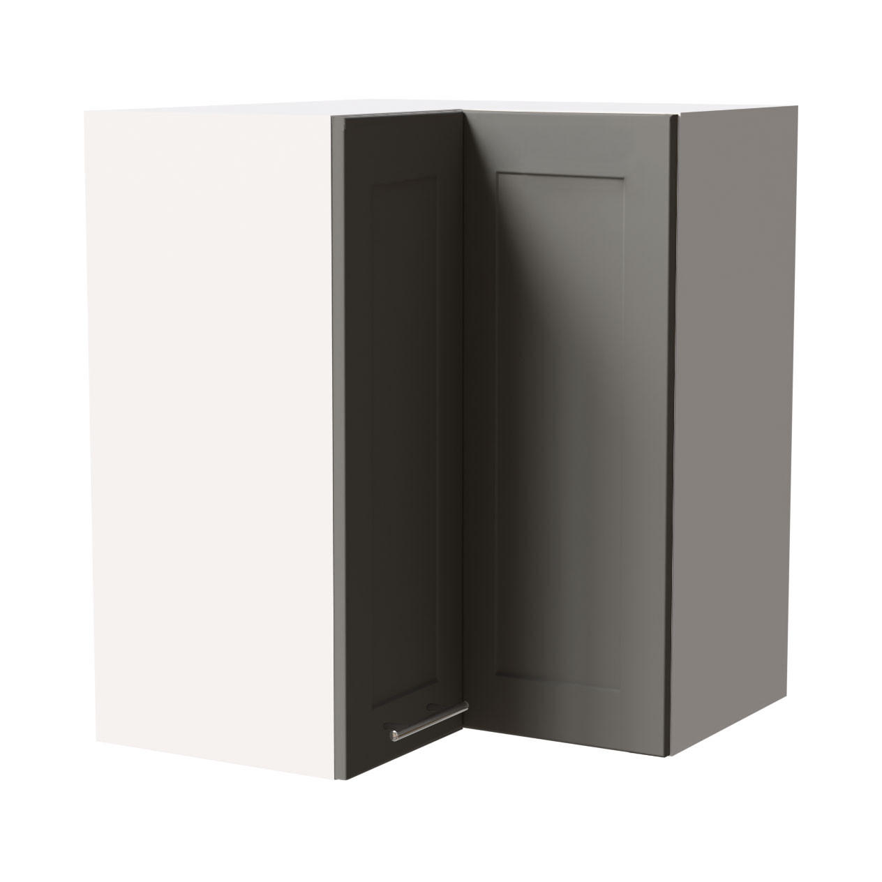 ECKHÄNGESCHRANK Oslo W12/60 Weiß / Dust Grey Matt 60 / 60 / 72cm - Weiß/Grau, Holz/Holzwerkstoff (60/72/60cm) - Feldmann-Wohnen