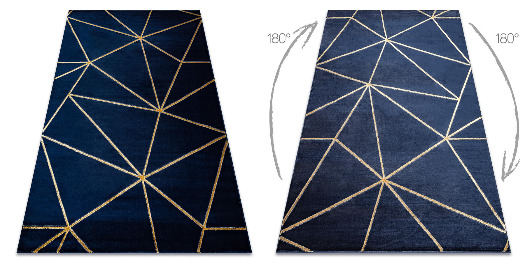 TEPPICH Emerald 120/170 cm - Blau, Textil (120/170cm) - rugsX
