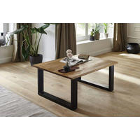 COUCHTISCH Wildeiche SESSA 80 cm - Beige/Schwarz, Holz/Metall (80/80/48cm) - SAM