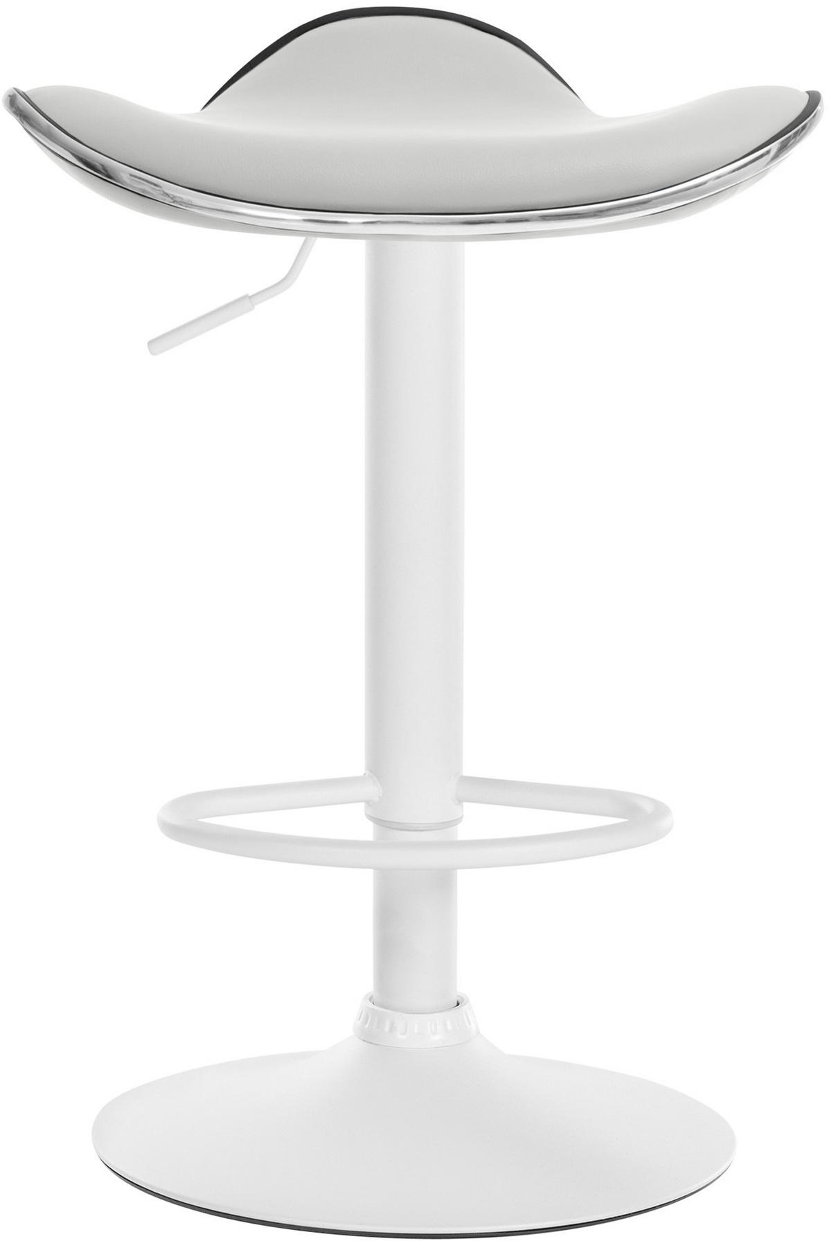 BARHOCKER Shengen Kunstleder weiß weiß - Weiß, Kunststoff/Metall (45/91/45cm) - TPFLiving